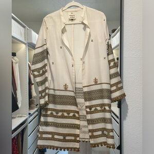 Embroidered Wool Duster